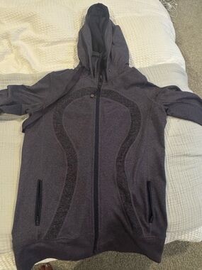 lululemon athletica Heathered Charcoal Zip Jacket